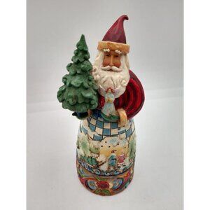 Jim Shore Heartwood Creek Santa With Christmas Tree Figurine